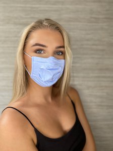 Sports mouth cap washable 1 layer Blue