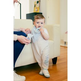 SILICONE BIJTJE - BLAUW/GRIJS