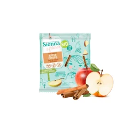 Organic apple and cinnamon fruit chips, vegan, no added sugar, for children 3 years and up, 15g sachet.