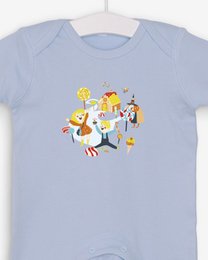 Hans og Gretel lyseblå pyjamas 100% OEKO-TEX certificeret økologisk bomuld