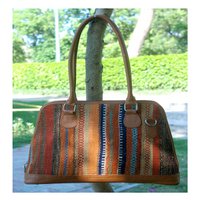 Kelim Leather Baker's Chocolate Bag