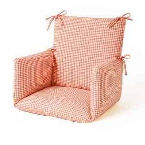 Gingham-Kissen aus Bio-Baumwolle für Hochstühle
