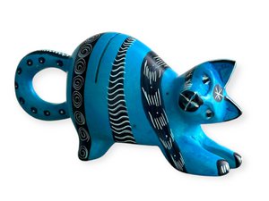 Card holder Cat Kisii stone Blue