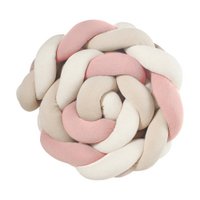 Braided bed bumper knitted Trio Rose