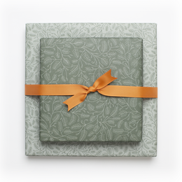 Sustainable Christmas wrapping paper green, wrapping paper fir branches in mint and green - double-sided wrapping paper made from 100% recycled paper