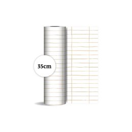 Gold silk tissue paper roll, 55cm width, grid pattern design, counter display roll