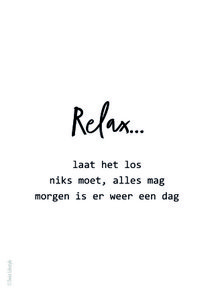 Poster Relax - A4 formaat