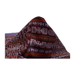 Tapis Vintage Baluch Soumak Aubergine
