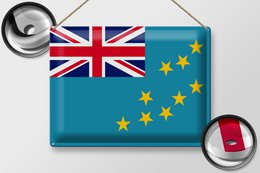 Blechschild Flagge Tuvalu 40x30cm Flag of Tuvalu