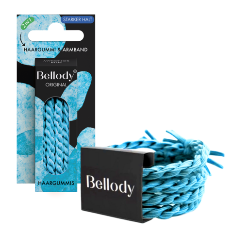 Hair ties Turquoise - Bellody®(4 pcs.) - Stylish braided hair ties