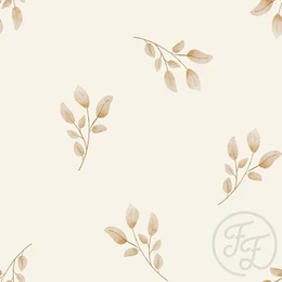 Cozy sand-colored ribbed jersey baby suit with a soft, plush texture and a comfortable hooded design.