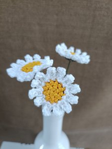 Gänseblümchen Kunstblume, gehäkelt