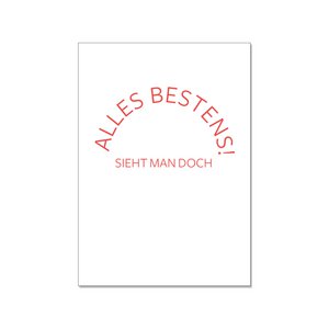 Postcard up, ALL BEST! you can see