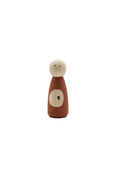 Peg Doll Mom Belly Gravid- Tuureluur Wooden Doll Graviditetsmeddelelse