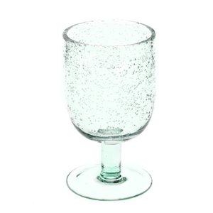 Mundgeblasenes Blasenglas mit Stiel – Blau