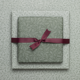 Sustainable Christmas wrapping paper green, wrapping paper fir branches in mint and green - double-sided wrapping paper made from 100% recycled paper