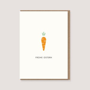 Klappkarte mit Umschlag - "Möhre - Frohe Ostern"