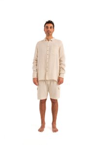 Men's Linen Cargo Shorts (3370) 85% Cotton, 15% Linen