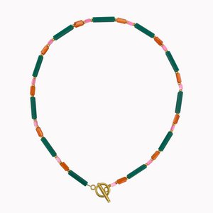 Zomerse statement ketting met slotje