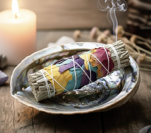 White Sage 7 Chakra Smudge Stick (sold per 2 pieces)