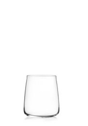 Set of 6 clear glass tumblers, 42 cl capacity, essential design for everyday use.