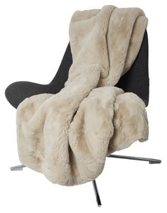 Donzige deken - beige