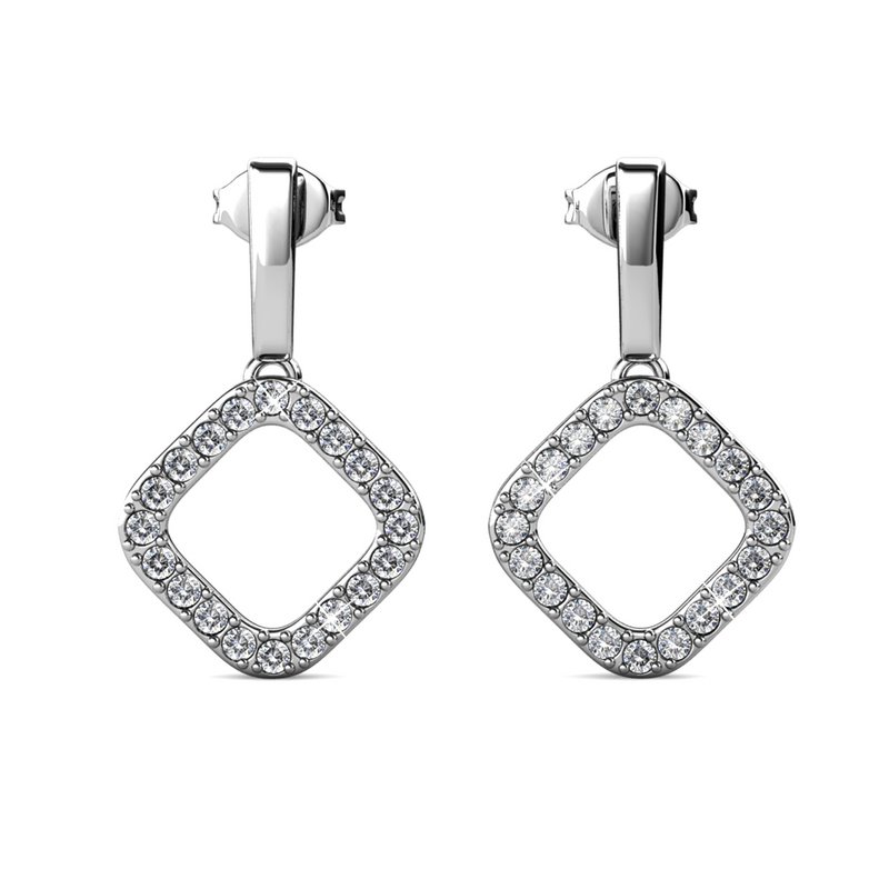 Irina Earrings - Silver and Crystal