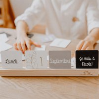 Perpetual Calendar - Wooden Barrette & Paper Cards