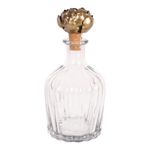 Deco -fles met rozenstopper18 cm a