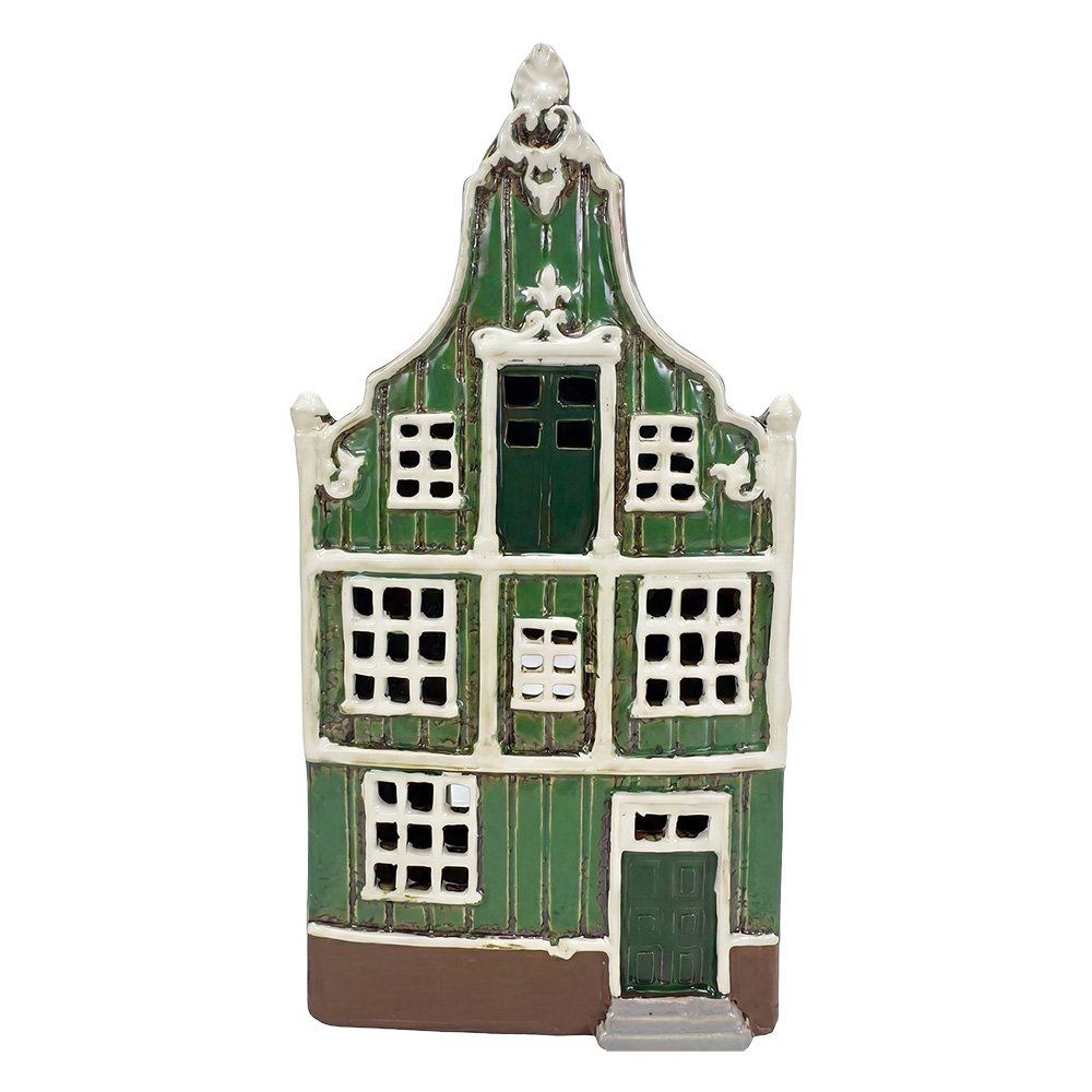 Waxinelichthouder Huis Groen Keramiek Waxinelichthouder