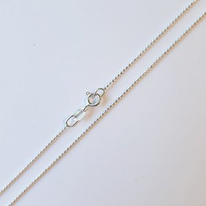 925 Sterling Silber "Kugelkette" 1,0mm, diamantiert