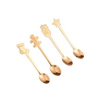 Snow golden spoons - Lot of 4