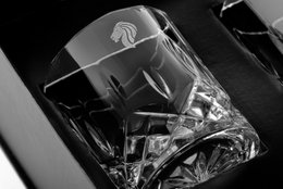 Vintage whiskyglas i gaveæske