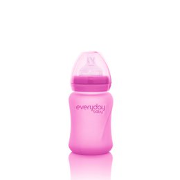 BOTTLE GLASS 150ML HEAT SENSING PINK