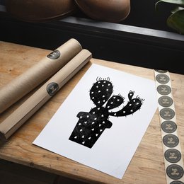 Cactus Silhouette Triangle Print