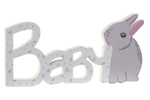 DECORATION MDF 30X2X8 MULTICOLORED RABBITS LI175957