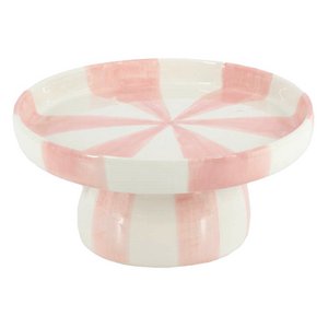 Plateau keramiek stripes roze