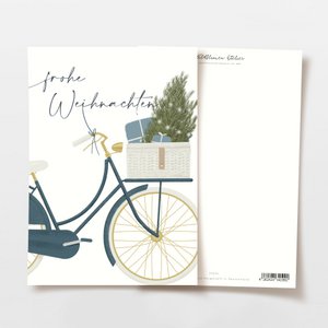 Weihnachtskarte Fahrrad, frohe Weihnachten, FSC zertifiziert