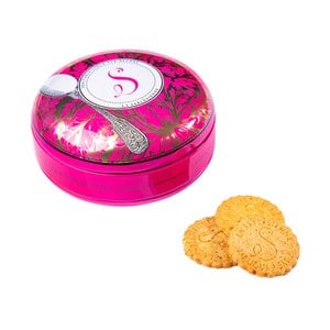 Shortbread cookies with salted butter caramel chips - round metal box "spoon" 175g