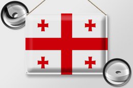 Tin Sign Flag of Georgia 40x30cm Flag of Georgia
