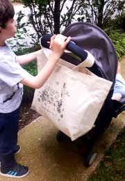 Natural bag 3 Petits Cochons 100% organic cotton certified Control Union