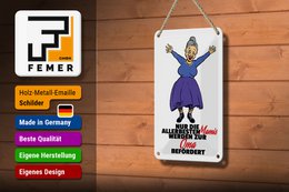 Tin sign saying 12x18cm Mommies become Grandma decoration