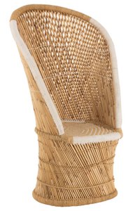 J-Line Rugsteun stoel voor volwassene - bamboe - naturel