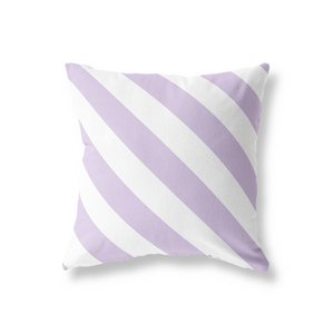 Buitenkussen – Diagonaal paars & wit