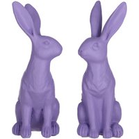 Poly Hase Robby, 2 Motive, H14,5/14cm, helllila