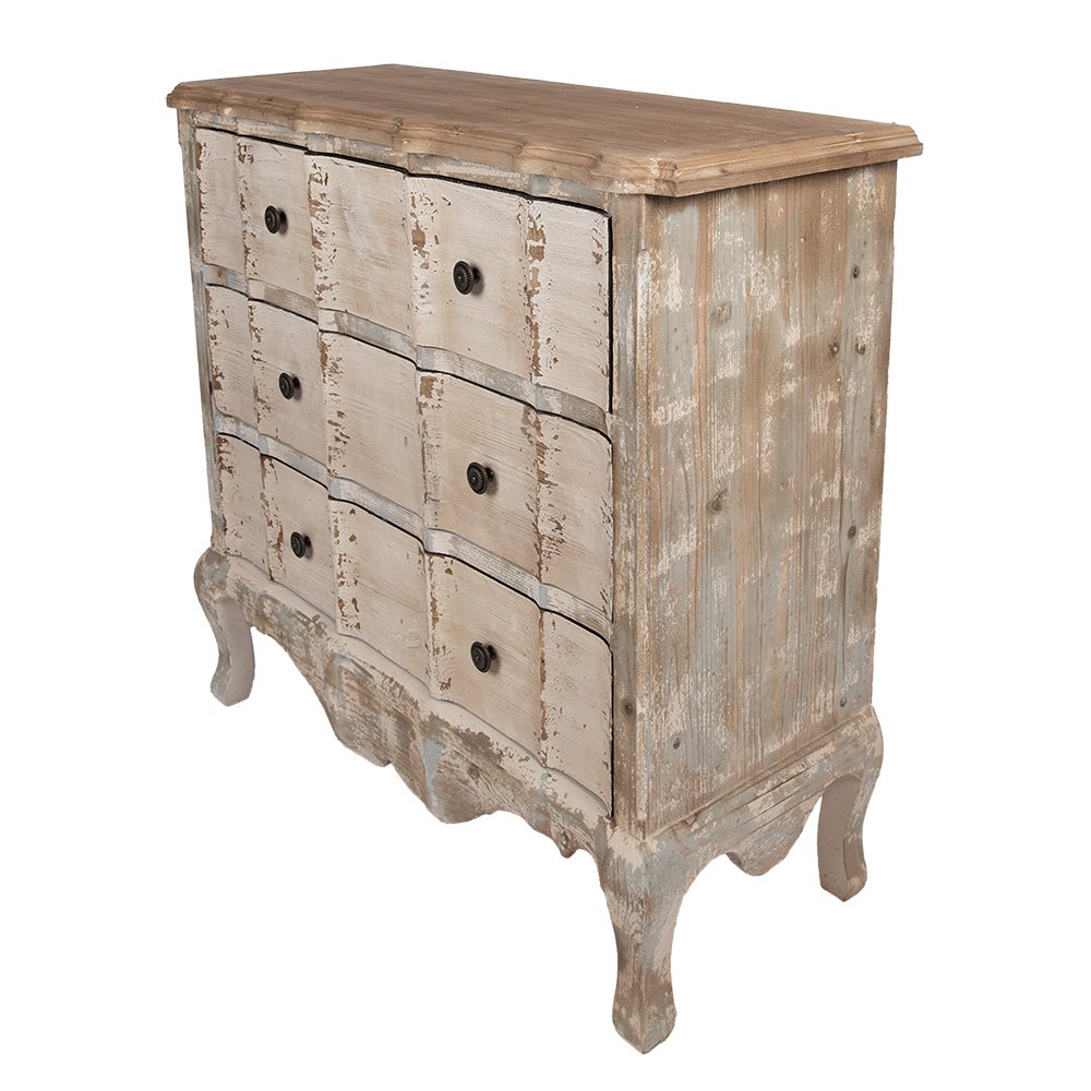 Ladekast 95x38x90 cm Beige Hout