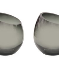 Waxinelichthouder - Moho grey (set van 2 stuks)