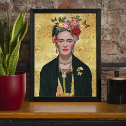 Frida Kahlo gouden print
