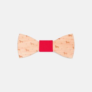 Wooden bow tie puppy