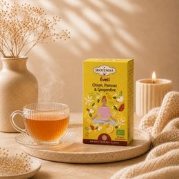Organic Spiral of Light Herbal Tea - Caffeine-free tea with harmonious revitalizing infusions of ginger and rosehip. High quality ingredients.